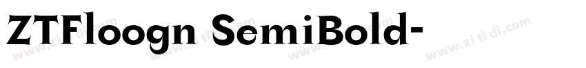 ZTFloogn SemiBold字体转换